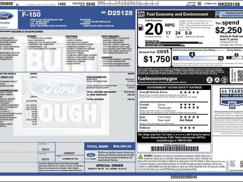 Used 2022 Ford F150 XL w/ Equipment Group 101A High RWD image 35