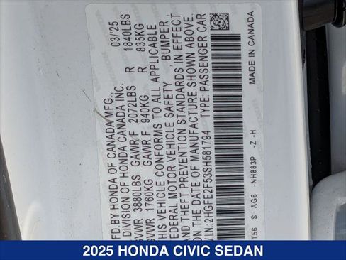 Used 2025 Honda Civic Sport image 24