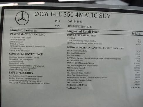 New 2026 Mercedes-Benz GLE 350 4MATIC image 35