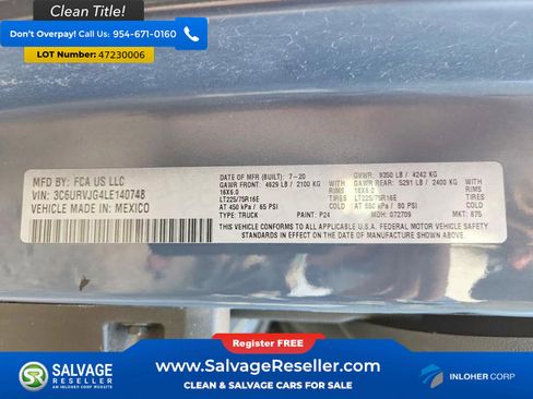 Used 2020 RAM ProMaster 3500 FWD image 17