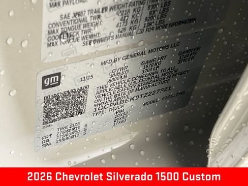 New 2026 Chevrolet Silverado 1500 Custom w/ LPO, Dark Essentials Package image 26