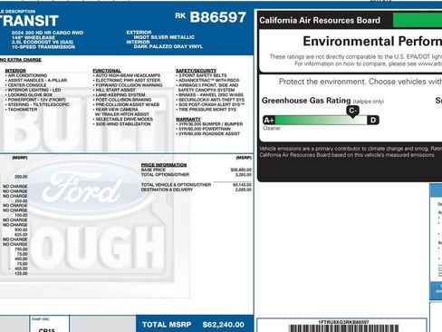 Used 2024 Ford Transit 350 148 High Roof Extended DRW RWD image 9
