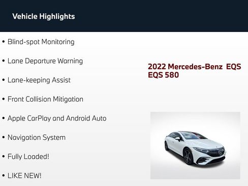 Used 2022 Mercedes-Benz EQS 580 4MATIC Sedan image 68