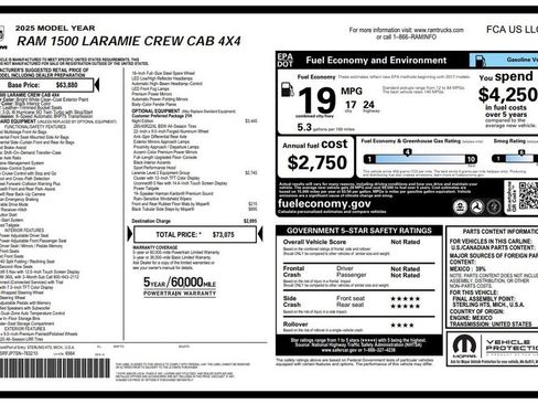 Used 2025 RAM 1500 Laramie w/ Night Edition AWD/4WD image 3