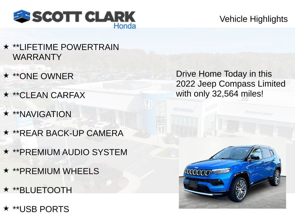 Used 2022 Jeep Compass Limited w/ Elite Group AWD/4WD image 11