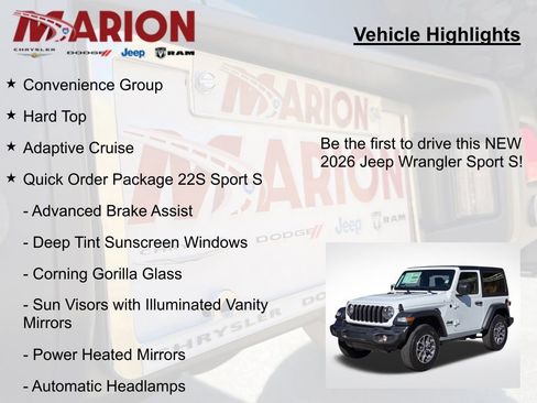 New 2026 Jeep Wrangler Sport AWD/4WD image 5