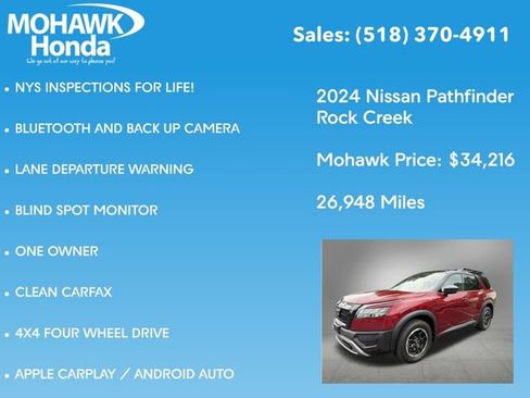 Used 2024 Nissan Pathfinder Rock Creek AWD/4WD image 3