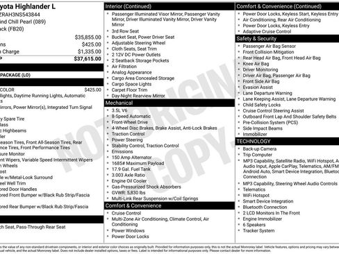 Used 2022 Toyota Highlander L FWD image 5
