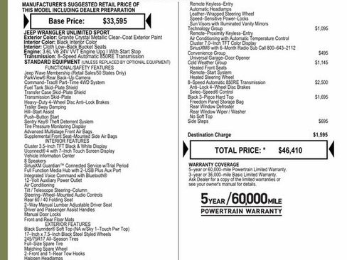 Used 2022 Jeep Wrangler Unlimited Sport AWD/4WD image 4