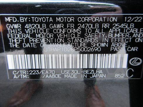 Used 2023 Lexus IS 500 w/ Accessory Package RWD image 58