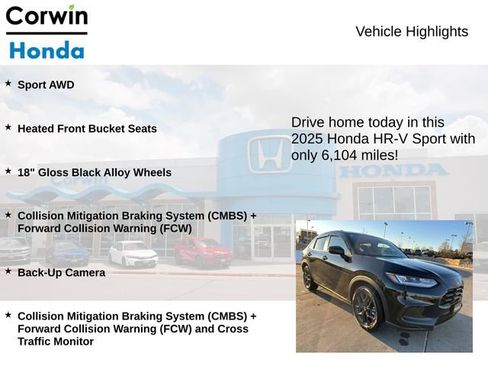 Used 2025 Honda HR-V Sport image 6