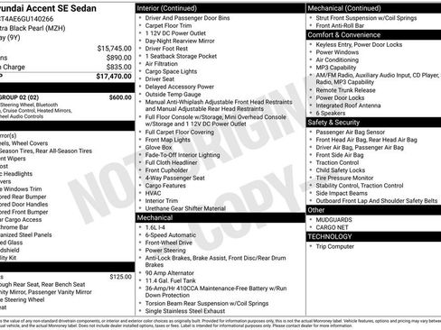 Used 2016 Hyundai Accent SE w/ Option Group 02 FWD image 5