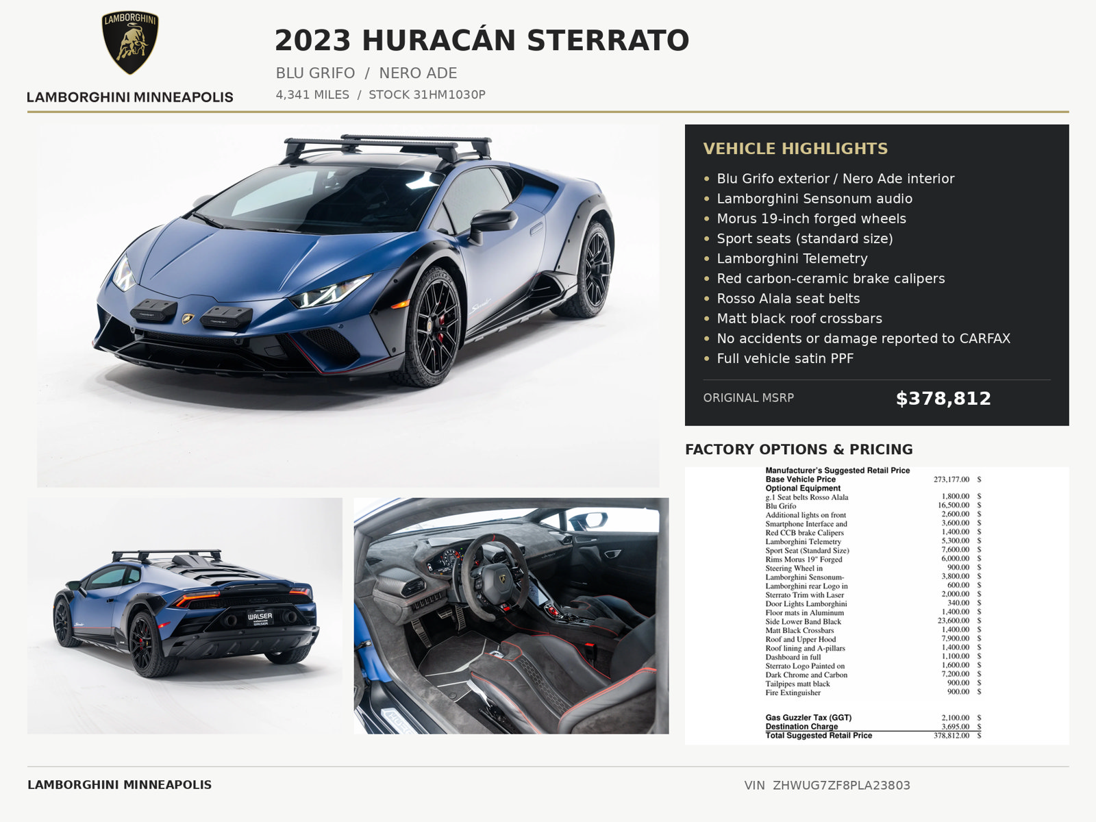 Used 2023 Lamborghini Huracan Sterrato AWD/4WD image 2