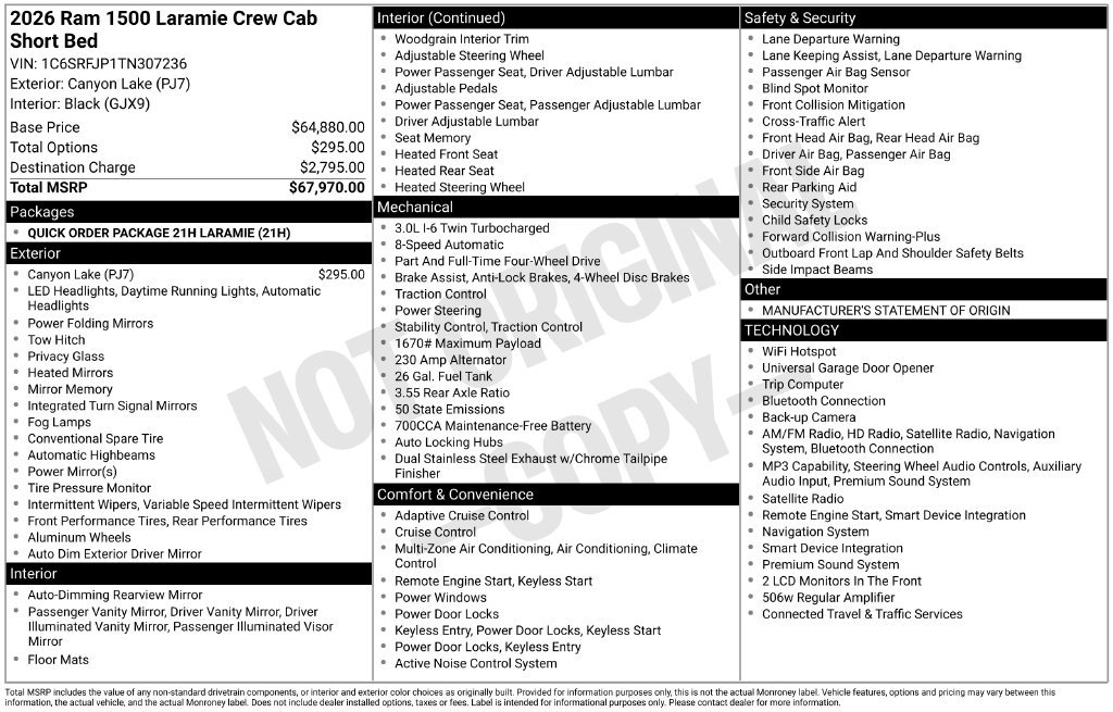 Used 2026 RAM 1500 Laramie AWD/4WD image 41