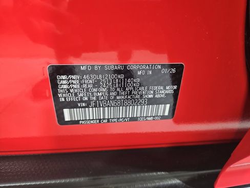 Certified 2026 Subaru WRX Limited w/ WRX Electronics Package AWD/4WD image 32