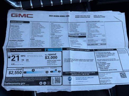 Used 2024 GMC Acadia Denali w/ Super Cruise Package AWD/4WD image 26