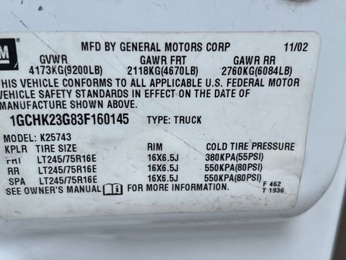 Used 2003 Chevrolet Silverado 2500 LT AWD/4WD image 21