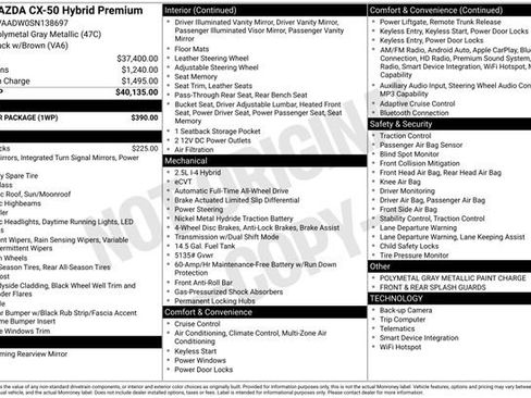 Certified 2025 MAZDA CX-50 AWD 2.5 Hybrid w/ Weather Package image 20
