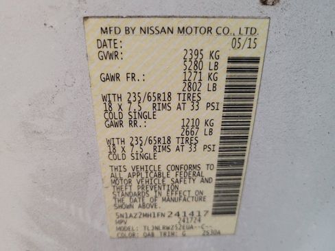 Used 2015 Nissan Murano SL w/ SL Technology Package image 33