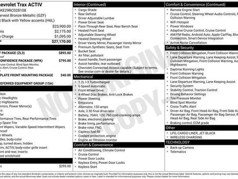 Certified 2024 Chevrolet Trax ACTIV w/ Sunroof Package FWD image 2