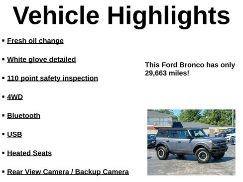 Used 2023 Ford Bronco Big Bend w/ Sasquatch Package AWD/4WD image 39