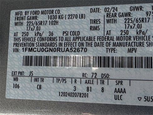 Certified 2024 Ford Escape Active image 33