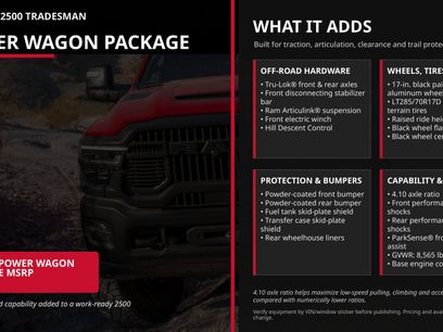 New 2026 RAM 2500 Tradesman w/ Power Wagon Package