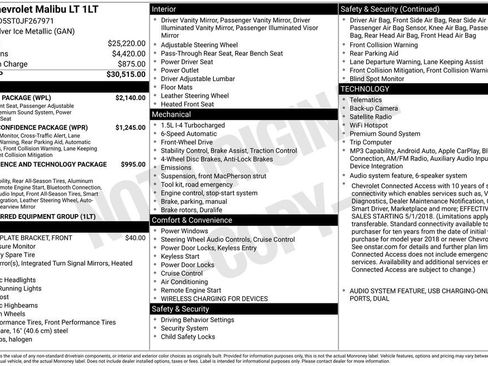 Used 2018 Chevrolet Malibu LT w/ Leather Package FWD image 5
