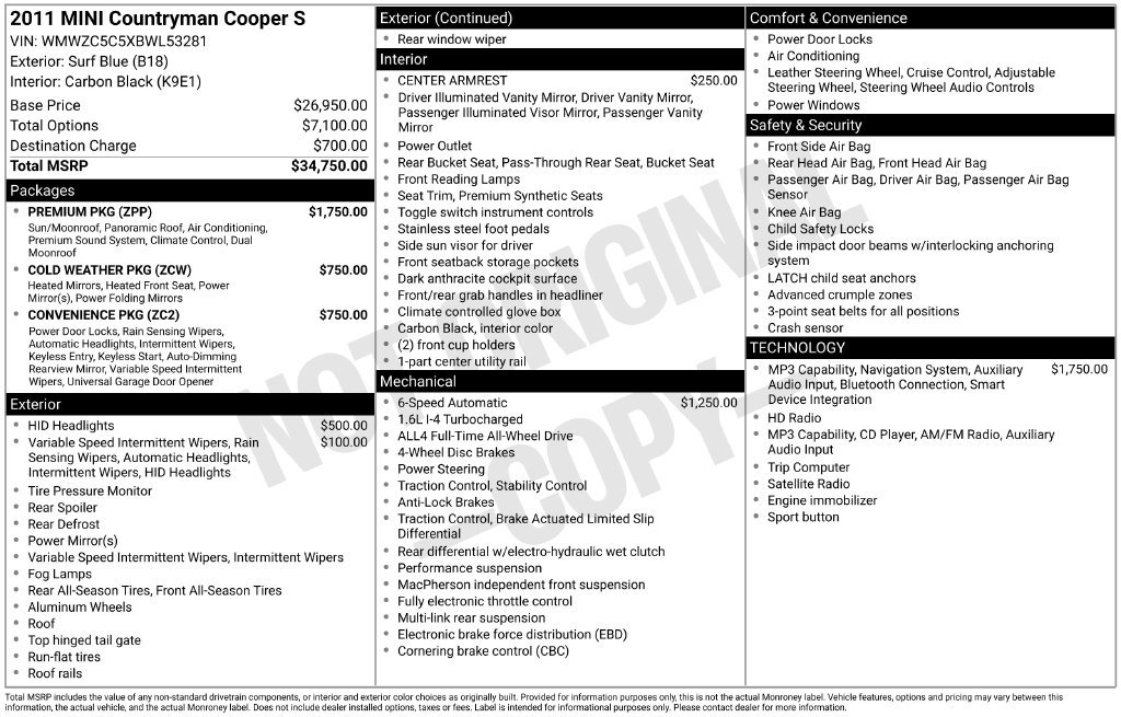 Used 2011 MINI Cooper Countryman S AWD/4WD image 9