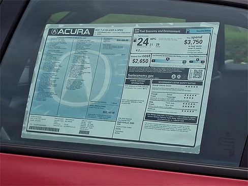 Certified 2025 Acura TLX SH-AWD w/ A-SPEC Pkg image 19