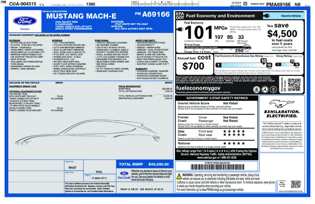 Used 2023 Ford Mustang Mach-E Select RWD image 2