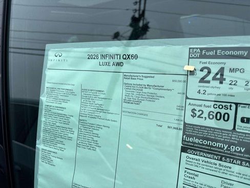 New 2026 INFINITI QX60 Luxe w/ Cargo Package image 36