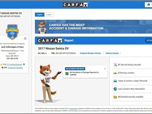 Used 2017 Nissan Sentra SV image 2