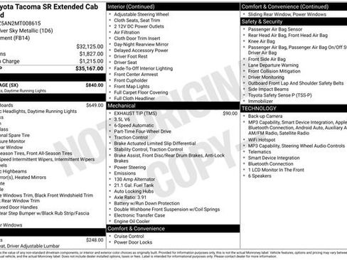 Used 2021 Toyota Tacoma SR w/ SX Package AWD/4WD image 11