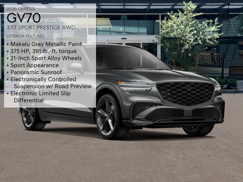 New 2026 Genesis GV70 3.5T Sport Prestige w/ G1 Accessory Package AWD/4WD image 3
