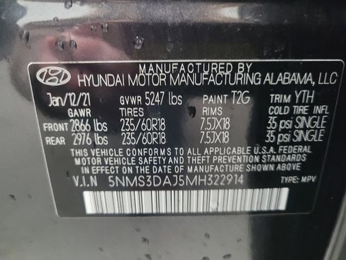 Used 2021 Hyundai Santa Fe SEL w/ Convenience + Premium Package image 33