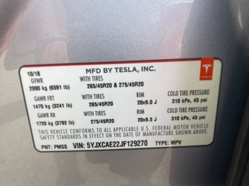 Used 2018 Tesla Model X 100D AWD/4WD image 39