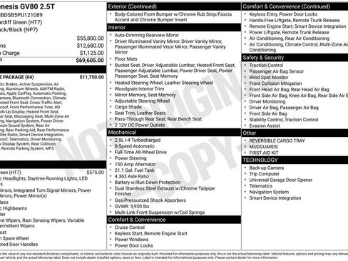 Used 2023 Genesis GV80 2.5T w/ Prestige Package image 5