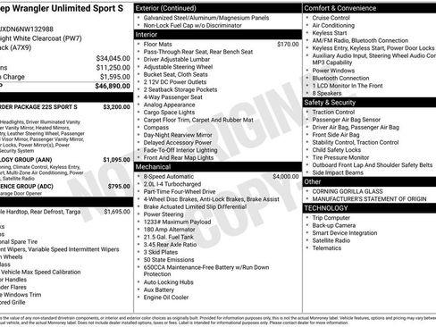 Used 2022 Jeep Wrangler Unlimited Sport AWD/4WD image 29
