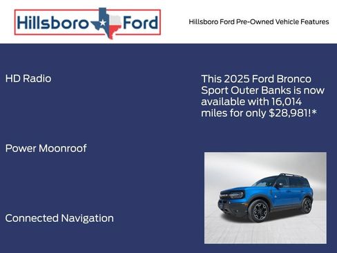 Used 2025 Ford Bronco Sport Outer Banks w/ Outer Banks Tech Package+ AWD/4WD image 6