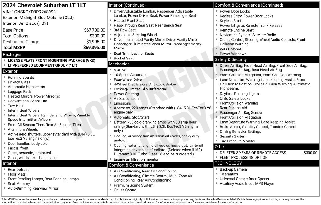 Used 2024 Chevrolet Suburban LT AWD/4WD image 4