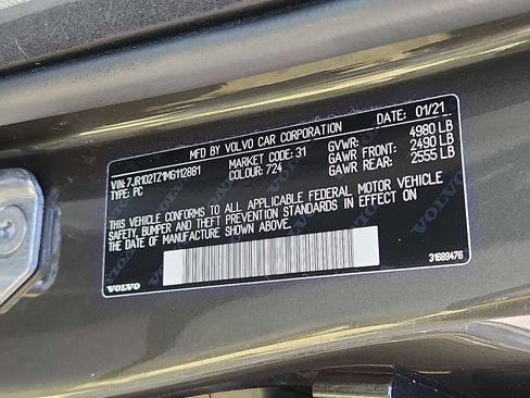 Certified 2021 Volvo S60 T5 Momentum w/ Protection Package Premier image 25