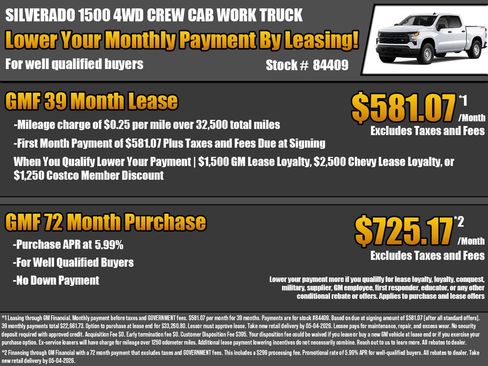 New 2026 Chevrolet Silverado 1500 W/T w/ WT Value Package AWD/4WD image 2