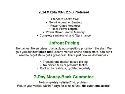 Used 2024 MAZDA CX-5 AWD 2.5 S w/ Preferred Package