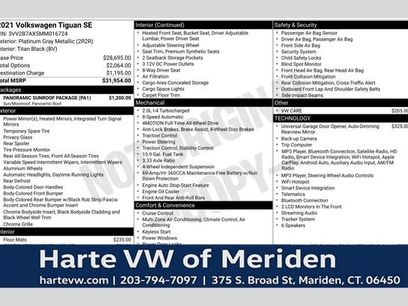 Certified 2021 Volkswagen Tiguan SE w/ Panoramic Sunroof Package