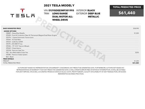Used 2021 Tesla Model Y Long Range AWD/4WD image 2