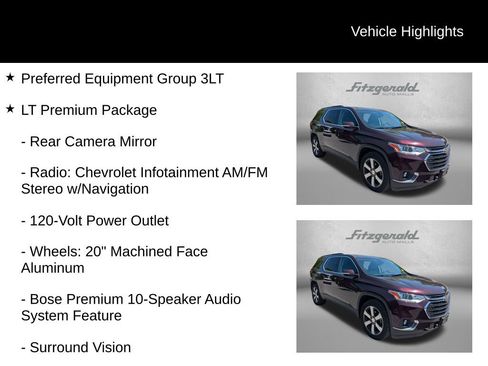 Used 2019 Chevrolet Traverse LT w/ LT Premium Package AWD/4WD image 3