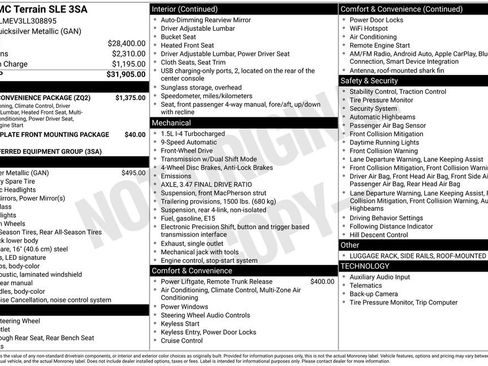 Used 2020 GMC Terrain SLE w/ Driver Convenience Package image 6