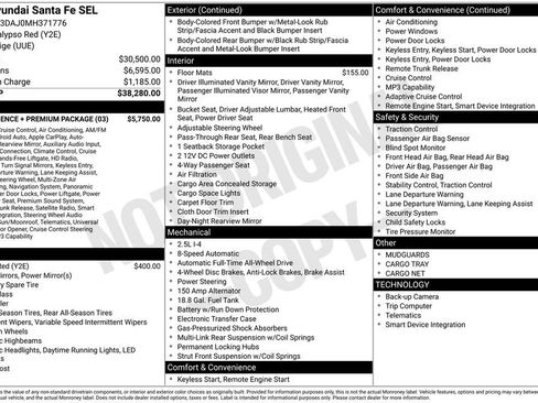 Certified 2021 Hyundai Santa Fe SEL w/ Convenience + Premium Package AWD/4WD image 35