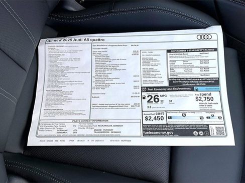 New 2025 Audi A5 2.0T Premium Plus image 14